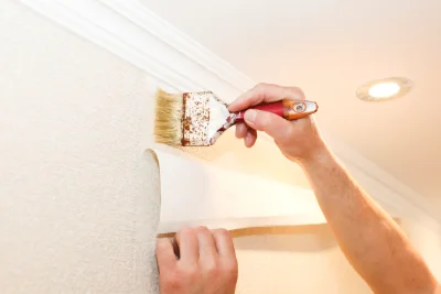 Pose de papier peint à Burgaronne — revêtements muraux et toiles de verre